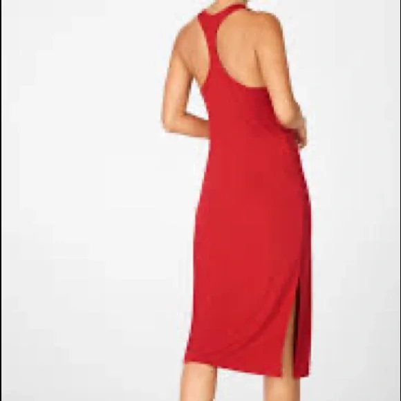 CACEY RACERBACK DRESS - Red - Picture 2 of 2